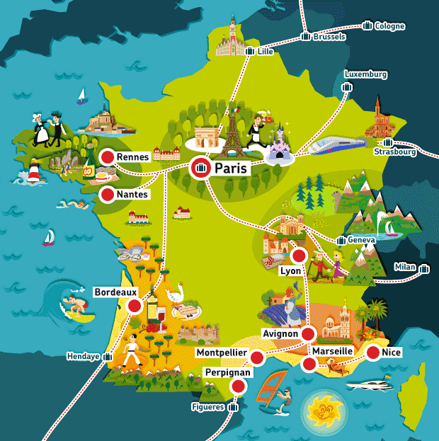 carte de france touristique